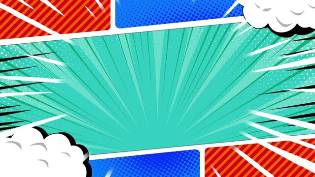 Comic Pop Art Background with Polka Dots and Fast Speed Lines | Comic Pop Art Background | Comic Book Background 