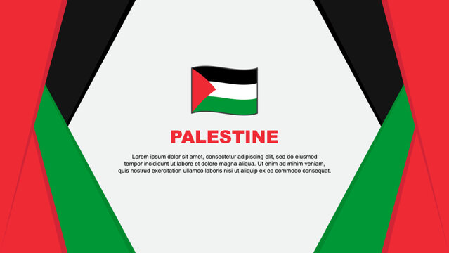 Palestine Flag Abstract Background Design Template. Palestine Independence Day Banner Cartoon Vector Illustration. Palestine Background