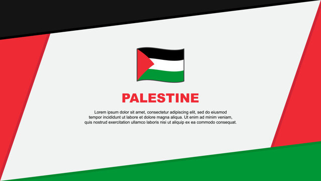 Palestine Flag Abstract Background Design Template. Palestine Independence Day Banner Cartoon Vector Illustration. Palestine Banner