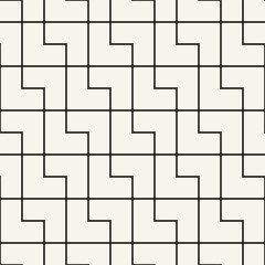 Vector seamless pattern. Repeating geometric elements. Stylish monochrome background design.