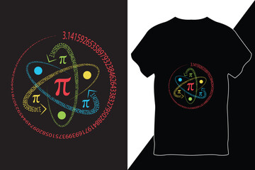 Pi Day T-Shirt Design Vector
