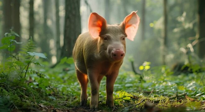 a pig in the forest