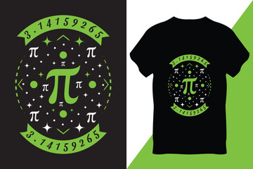 Pi Day T-Shirt Design Vector