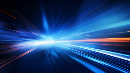 high speed blue light effect. Futuristic Light Effect. Colorful Lens Flare. Star, Explosion and...