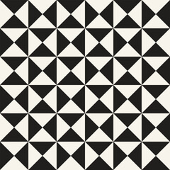 Vector seamless pattern. Repeating geometric elements. Stylish monochrome background design.