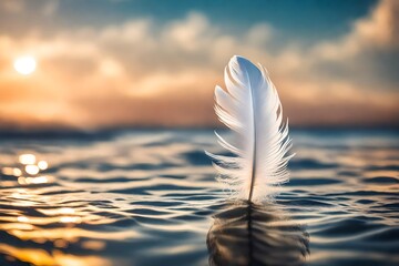 feather on water - Powered by Adobe