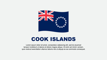 Obraz na płótnie Canvas Cook Islands Flag Abstract Background Design Template. Cook Islands Independence Day Banner Social Media Vector Illustration. Cook Islands Background