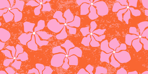 Exotic hand drawn flowers, seamless patterns with floral for fabric, textiles, clothing, wrapping paper, cover, banner, home decor, abstract backgrounds. Vector illustration.