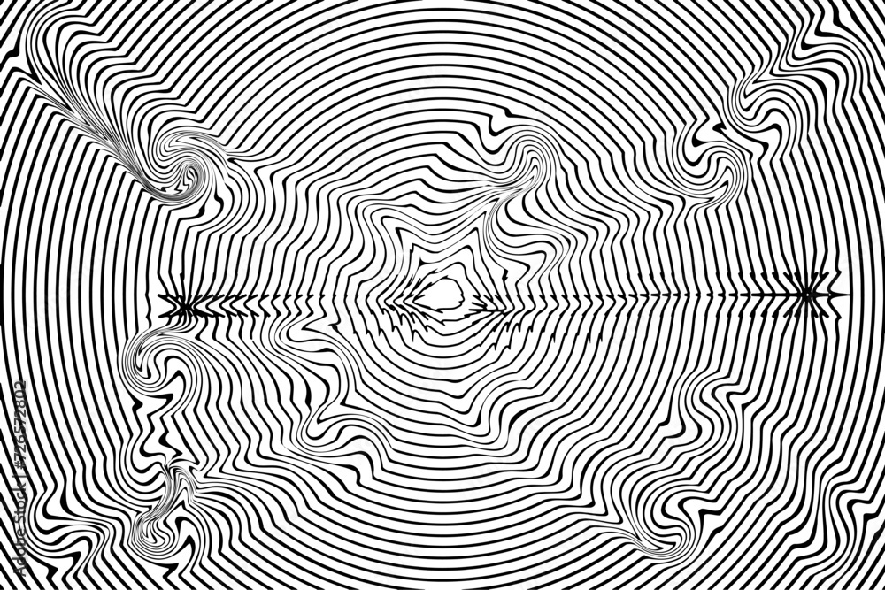 Poster abstract curved wavy lines pattern vector illustration.