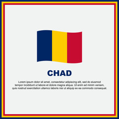 Fototapeta premium Chad Flag Background Design Template. Chad Independence Day Banner Social Media Post. Chad Banner