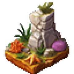 Steep mountain Isometric Pixel Art