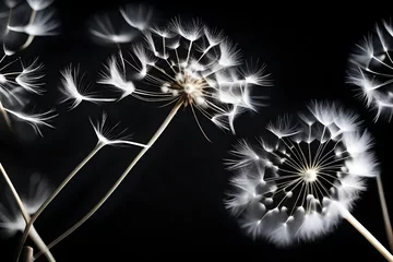  dandelion on black background © Muhammad