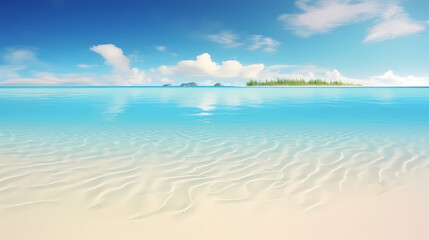 Fototapeta premium Panoramic natural landscape of beautiful beach