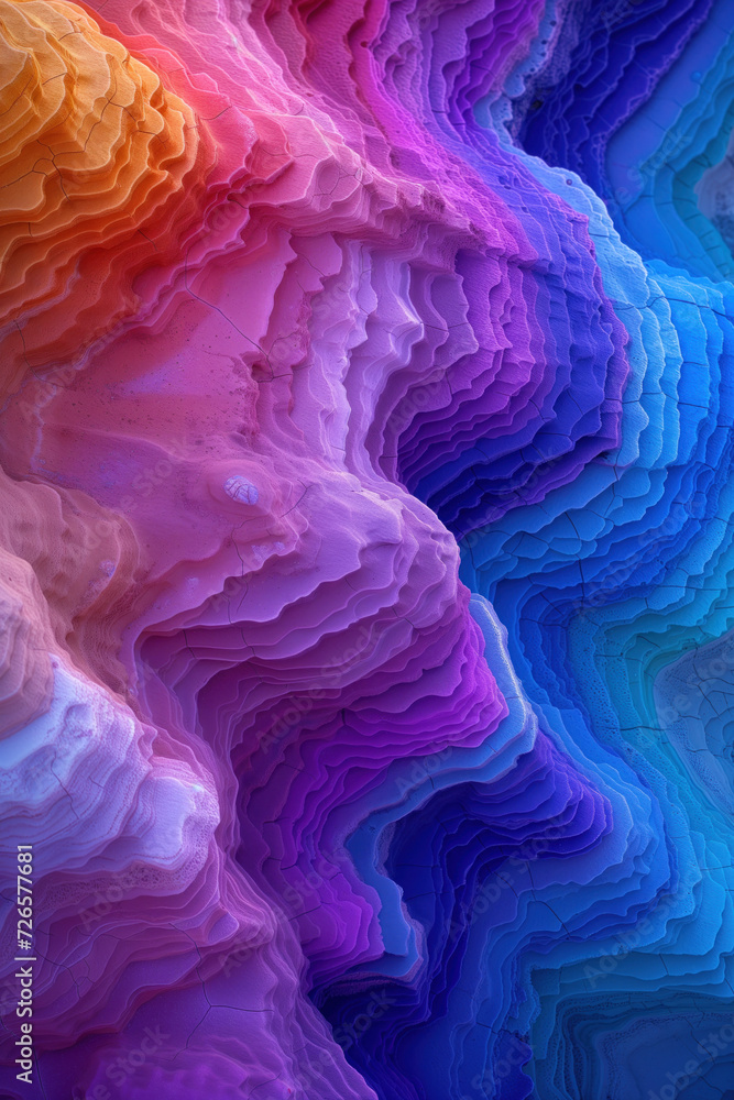 Poster surreal colorful landscape inspired by grand canyon. background image. created with generative ai te