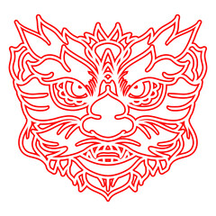 Chinese lion dancer head 