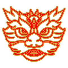 Chinese lion dancer head 