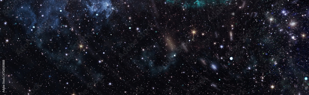 Wall mural high quality space background. starfield in outer space many light years far from the earth. element