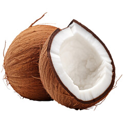 Coconut isolated on transparent background