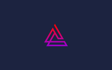 letter la with triangle logo icon design vector design template inspiration