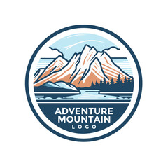 Aventure Mountain Logo Illustration