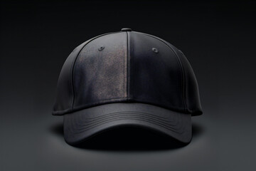 Obraz premium Black cap isolated on black background 