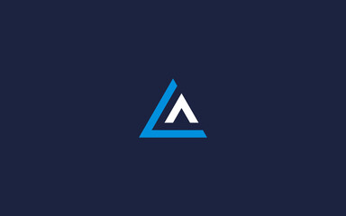 letter la with triangle logo icon design vector design template inspiration