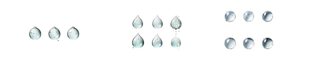 waterdrops isolated on png background