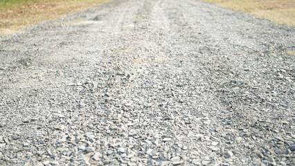 Pebbles road texture outdoor view