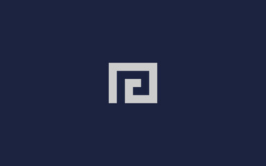 letter p with square logo icon design vector design template inspiration