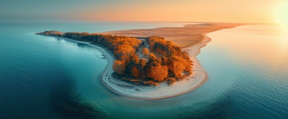 Beautiful Areal Drone Shot Baltic Sea, Wallpapers Background - obrazy, fototapety, plakaty