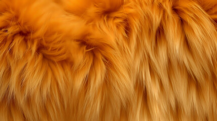 Luxurious Ginger Fur Texture. Close-up of lush ginger-colored fur with a soft and luxurious feel, perfect for backgrounds or fashion concepts.
