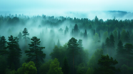 Misty forest.