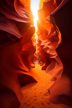 
Sunlit Sienna: Canyon's Glow

The fiery glow of red Canyon's curves bathed in sunlight, creating a breathtaking play of light and shadow, perfect for themes of natural beauty and the my