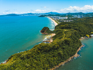 aerial photo with drone of Praia Brava in Itajaí Santa Catarina Brazil