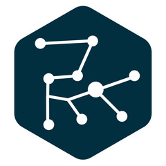 Molecule model or structure vector icon