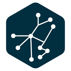 Molecule model or structure vector icon