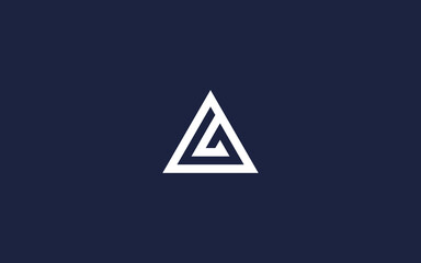 letter lg triangle logo icon design vector design template inspiration