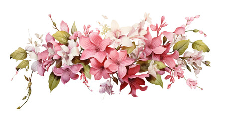 bunch of hung flowers transparent background