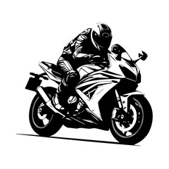 Motocycle rider silhouette 