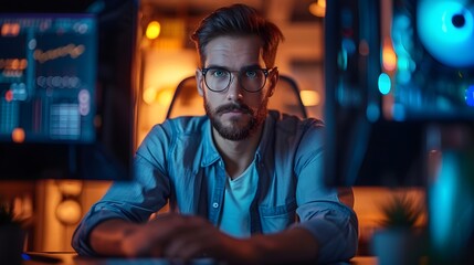 software engineer working at company. information technology, software field