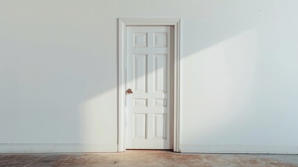 White door and blank wall
