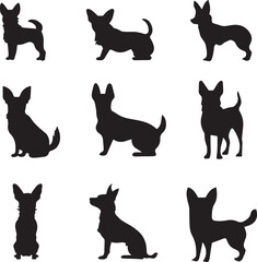 Chihuahua Dog Silhouettes