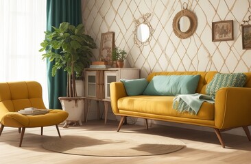Obraz premium interior sofa furniture home living