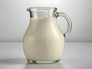 Milk Mirage. A Refreshing Vision in Isolation Against a Clean White Backdrop