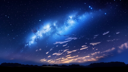 Naklejka premium Space galaxy background, 3D illustration of nebulae in the universe