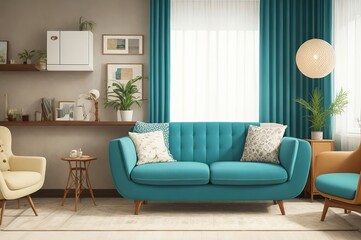 Obraz premium interior sofa furniture home living
