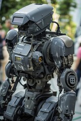 Fototapeta premium Ein moderner Roboter des Militärs 