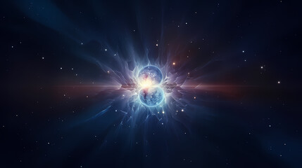Space galaxy background, 3D illustration of nebulae in the universe