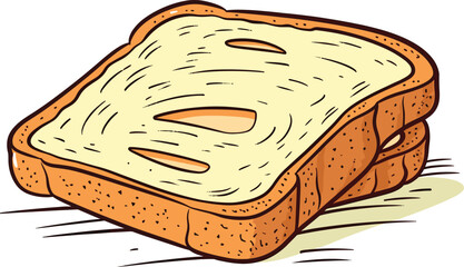 bread toast vector illustration