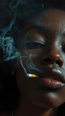 Black woman smoking